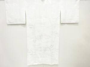 未使用品　流水に菊模様織り出し　単衣長襦袢